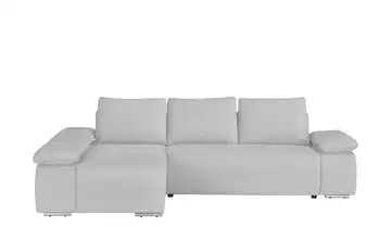 switch Ecksofa Soft Cordstoff grob Silbergrau Erweiterte Funktion links