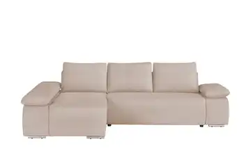 switch Ecksofa Soft Cordstoff grob ohne links Beige