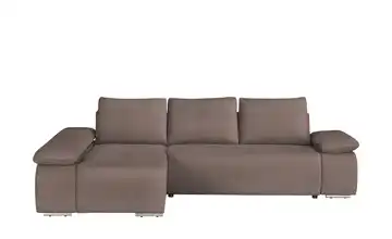 switch Ecksofa Soft Cordstoff grob ohne links Braun