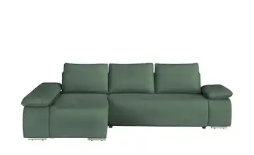 switch Ecksofa Soft Cordstoff grob ohne links Grün