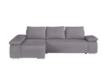 switch Ecksofa Soft Cordstoff grob ohne links Grau