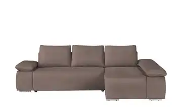 switch Ecksofa Soft Cordstoff grob ohne rechts Braun