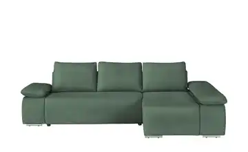 switch Ecksofa Soft Cordstoff grob ohne rechts Grün