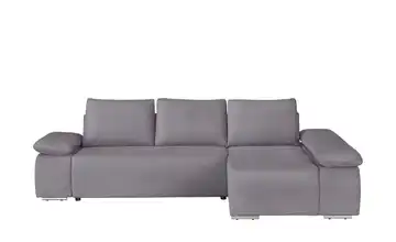 switch Ecksofa Soft Cordstoff grob ohne rechts Grau