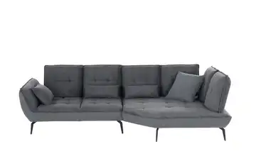 vito Ecksofa mit Sitztiefenverstellung Ticona Dunkelgrau Grundfunktion rechts
