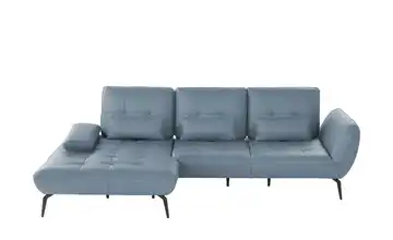 vito Ecksofa aus Leder Ticona links Grundfunktion Grau