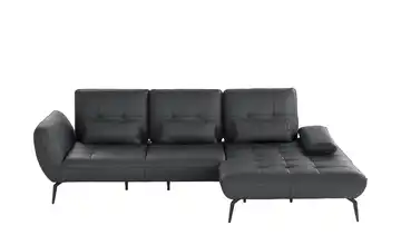 vito Ecksofa aus Leder Ticona rechts Grundfunktion Schwarz