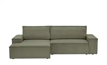 uno Ecksofa mit Schlaffunktion Fjord Olivgrün links