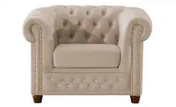 S-STYLE Chesterfield Sessel Cleo Blink Beige