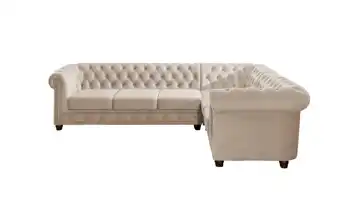 S-STYLE Chesterfield Ecksofa Cleo Blink rechts Beige
