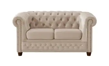 S-STYLE Chesterfield Einzelsofa Cleo Blink Beige