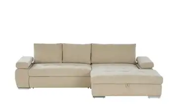 smart Ecksofa Ibby Mikrofaser rechts Beige