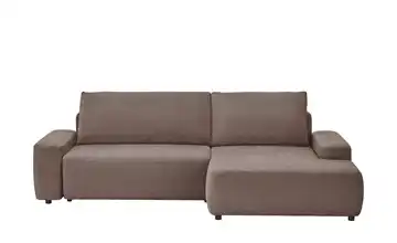 uno Ecksofa mit Schlaffunktion Bouli Dunkelbraun rechts