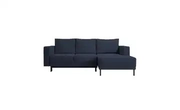 Selsey Ecksofa mit Schlaffunktion Rodario Mini Samt Marineblau rechts