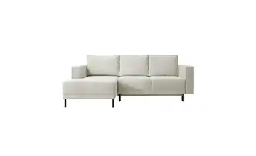 Selsey Ecksofa mit Schlaffunktion Rodario Mini Samt Hellbeige links