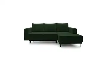 Selsey Ecksofa mit Schlaffunktion Rodario Mini Cordstoff Dunkelgrün rechts