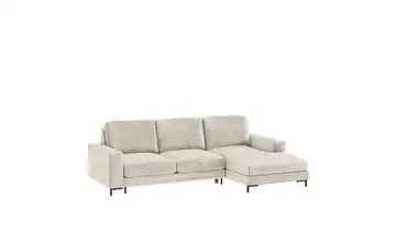 Selsey Ecksofa mit Schlaffunktion Mokpeo Hellbeige Mikrofaser rechts