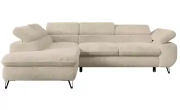Ecksofa Creme links Teddy Creme