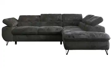 Ecksofa Dunkelgrau rechts Teddy Dunkelgrau