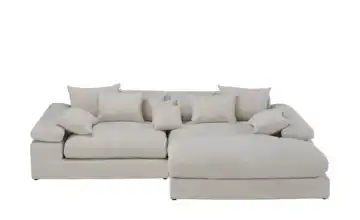 smart Ecksofa Lianea rechts Wollweiß Flachgewebe
