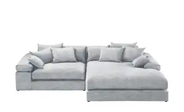 smart Ecksofa Lianea rechts Grau Flachgewebe fein