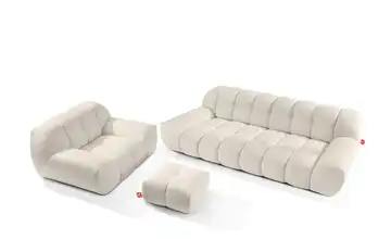 KONSIMO Polstermöbel 3er-Set in Bubble Optik Vena