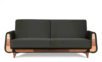 KONSIMO Einzelsofa Velours Anthrazit