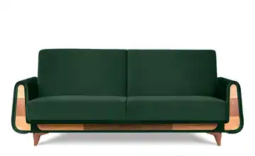 KONSIMO Einzelsofa Gustavo Velours Dunkelgrün