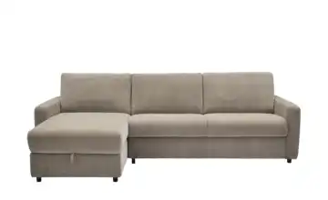 uno Ecksofa mit Schlaffunktion Ester Taupe links