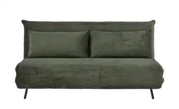 Schlafsofa Avilena 165 cm Cordstoff Grün