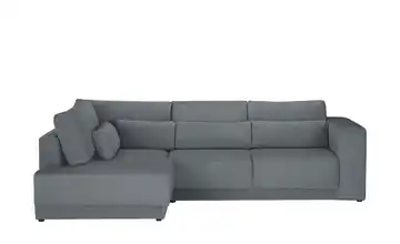 switch Ecksofa Tirana Feincord links Stahlgrau