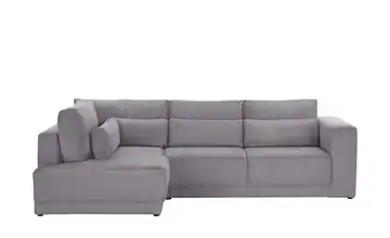switch Ecksofa Tirana Cordstoff links Grau