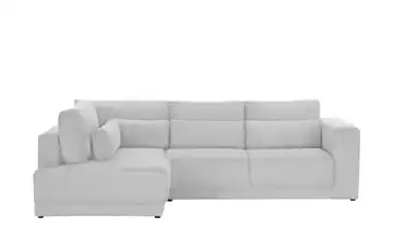 switch Ecksofa Tirana Cordstoff links Silbergrau