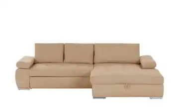 smart Ecksofa Ibby Boucléstoff rechts Braun