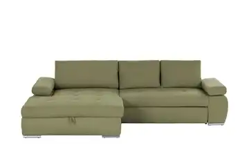 smart Ecksofa Ibby Boucléstoff links Grün