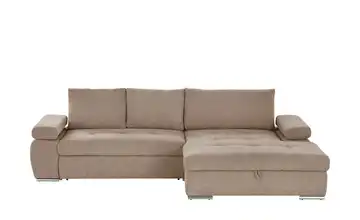 smart Ecksofa Ibby Mikrofaser rechts Braun