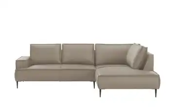 uno Ecksofa Olmo rechts Beige Mikrofaser in Leder-Optik