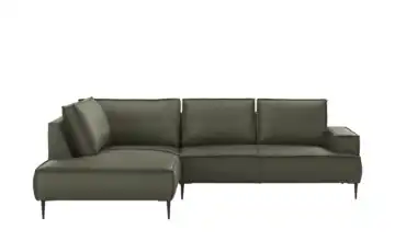 uno Ecksofa Olmo links Grün Mikrofaser in Leder-Optik