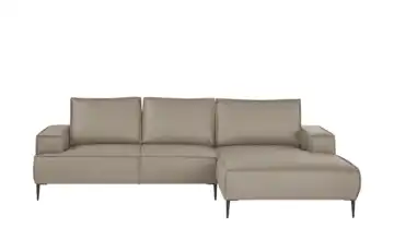uno Ecksofa Olmo rechts Mikrofaser in Leder-Optik Beige