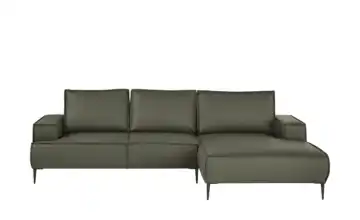 uno Ecksofa Olmo rechts Mikrofaser in Leder-Optik Grün