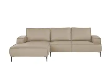 uno Ecksofa Olmo links Mikrofaser in Leder-Optik Creme
