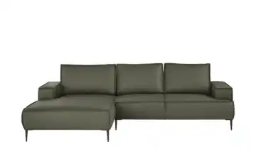 uno Ecksofa Olmo links Mikrofaser in Leder-Optik Grün