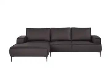 uno Ecksofa Olmo links Mikrofaser in Leder-Optik Grau