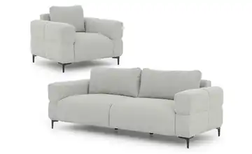 S-STYLE Polstergarnitur 3+1 Cardea Hellgrau