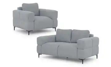 S-STYLE Polstergarnitur 2+1 Cardea Grau