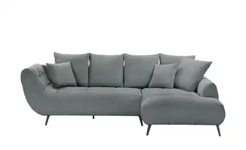 bobb Ecksofa Bellani III Grau Feincord rechts