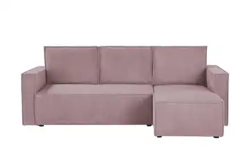uno Ecksofa mit Schlaffunktion Cleo Rosa