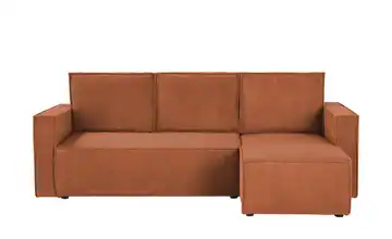 uno Ecksofa mit Schlaffunktion Cleo Kupferfarben