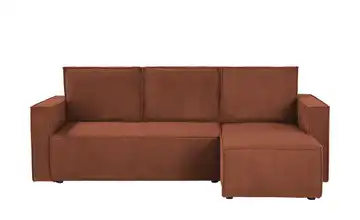 uno Ecksofa mit Schlaffunktion Cleo Rotbraun