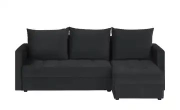 uno Ecksofa mit Schlaffunktion Mirage Schwarz